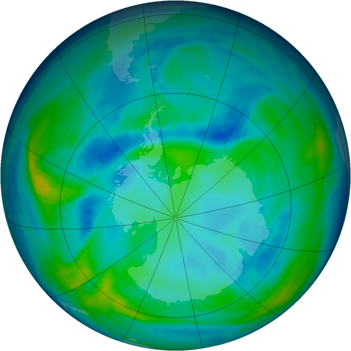 Antarctic ozone map for 02 May 1998